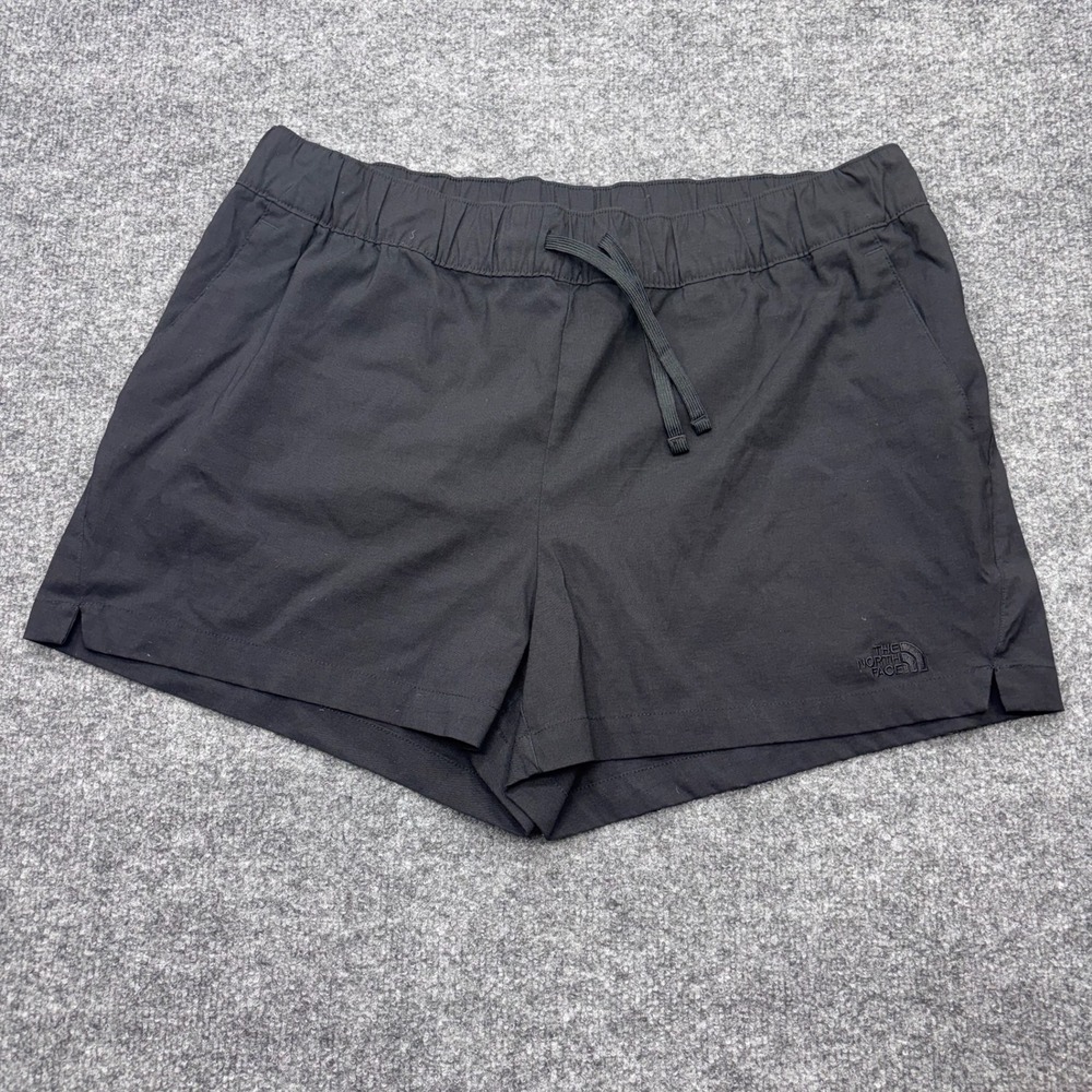 The North Face Aphrodite 2.0 Black Hiking Shorts Womens XL Regular 4 Inch Inseam - Picture 1 of 9